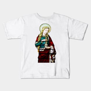 Saint Mary Magdalene Stained Glass Window Kids T-Shirt